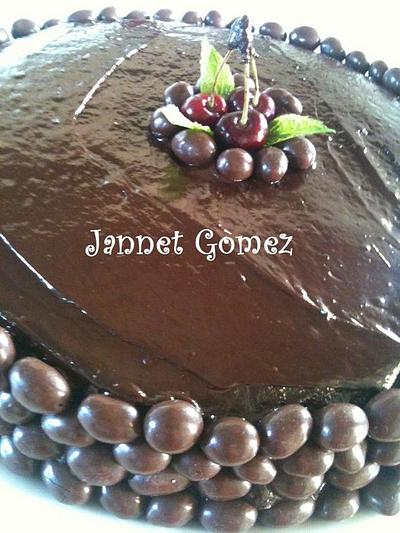 Chocolate and Cherries, Jannet Gòmez Cake Designer - Cake by Jannet Gòmez