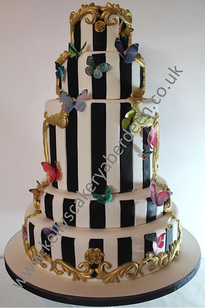 Framed butterfly wedding cake - Cake by Kellys Cakery