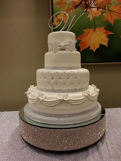 Beautiful Elegant Wedding Cake - Cake by Toole's Cakes
