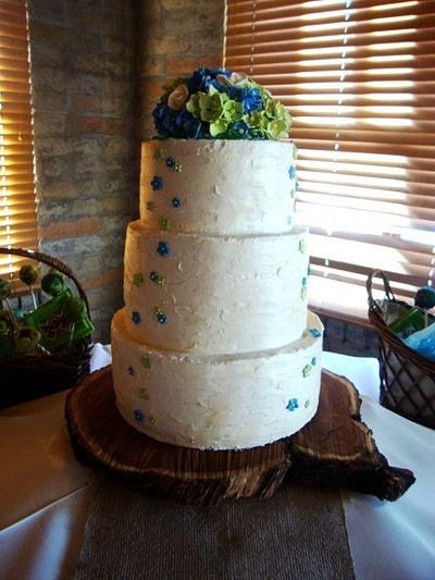 Hydrangeas Wedding Cake - Cake by SongbirdSweets