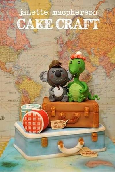 Koala and The Loch Ness Monster!!  - Cake by Janette MacPherson Cake Craft