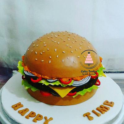 Burger cake - Cake by Cake design by coin bonheur