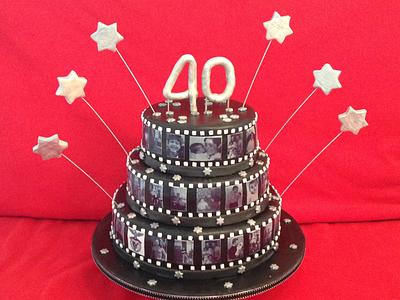 40th birthday film strip cake - Cake by Sophie's Bakery