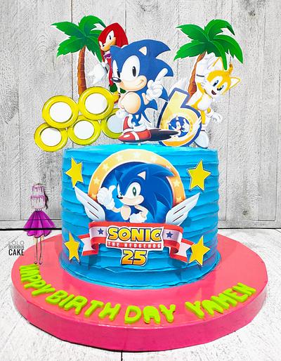 Sonic Cake by lolodeliciouscake 💙 - Cake by Lolodeliciouscake