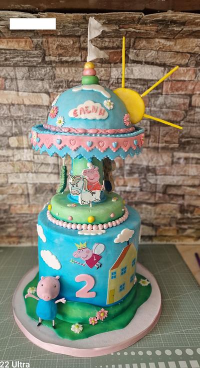 Pepa the pig birthday cake - Cake by Miavour's Bees Custom Cakes