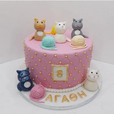 Birthday cake Cat - Cake by Eleni Siochou 