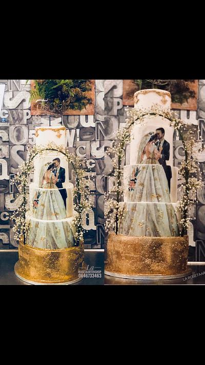 Elegant wedding cake 🎂 by La Rosetaartenshop shereen  - Cake by Shereen
