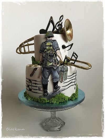 Hand painted soldier - Cake by Zuzana Kmecova