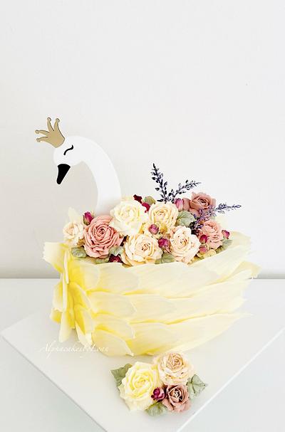 Swan cake - Cake by AlphacakesbyLoan 