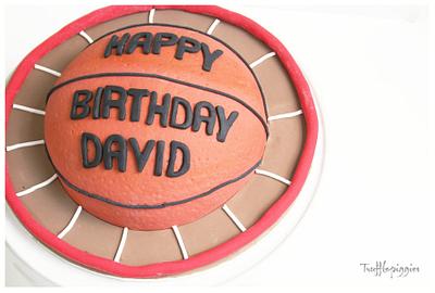 Basket ball in a hoop - Cake by Patricia Tsang