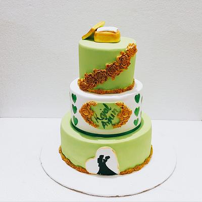 Engagement cake  - Cake by Urvi Zaveri 