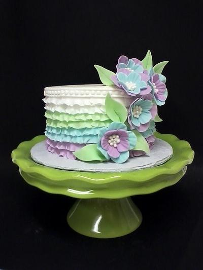 Ruffles & Flowers - Cake by Cheryl's Creative Cakery