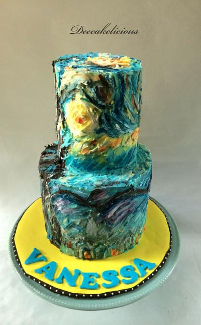 Van Gogh's "Starry Night" - Cake by Deepa Shiva - Deecakelicious