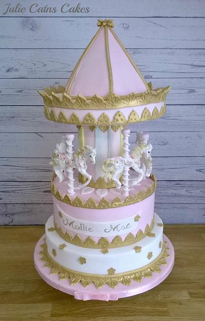 Carousel for a Christening - Cake by Julie Cain