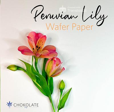 Wafer Paper FLOWERS - Alstroemeria - Peruvian Lily - no wires - 100% Wafer paper. - Cake by ChokoLate Designs
