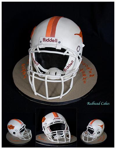 Texas/OSU Football Helmet - Cake by MeMaw