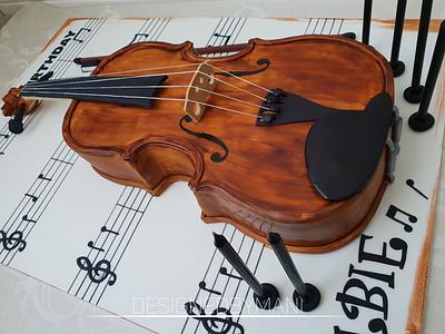 Violin cake  - Cake by designed by mani