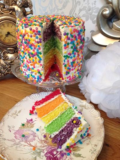 Rainbow Sprinkle Cake..x. - Cake by Lulu Belles Cupcake Creations