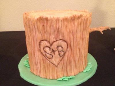 Tree stump cake - Cake by Samantha Corey