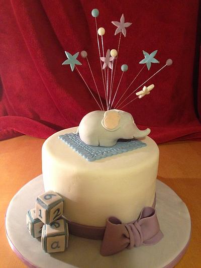 Elephant Baby shower cake - Cake by emma