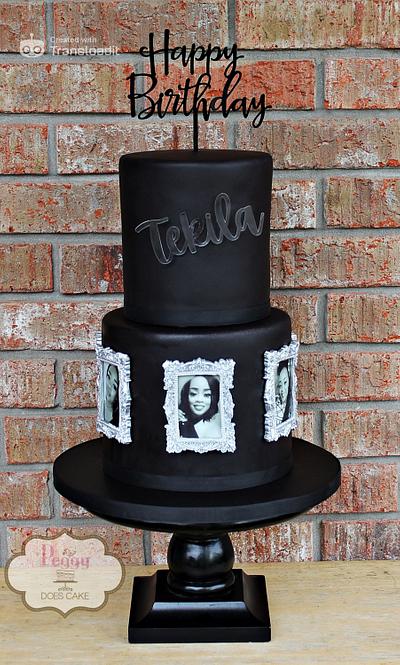 Black Photo Gallery Cake - Cake by Peggy Does Cake