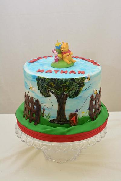 Painted Winnie The Pooh Cake  - Cake by Sugarpixy