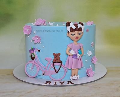 Cycle cake for girl - Cake by Sweet Mantra Homemade Customized Cakes Pune