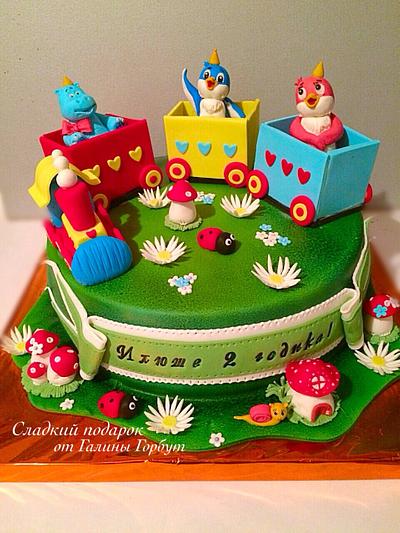 cake with locomotive - Cake by Galinasweet