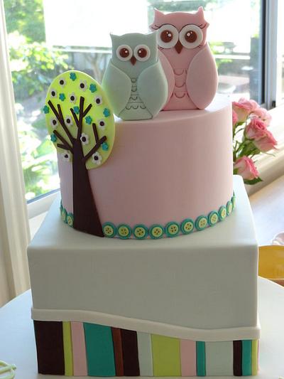 Owl Baby Shower Cake - Cake by Eleanor Heaphy