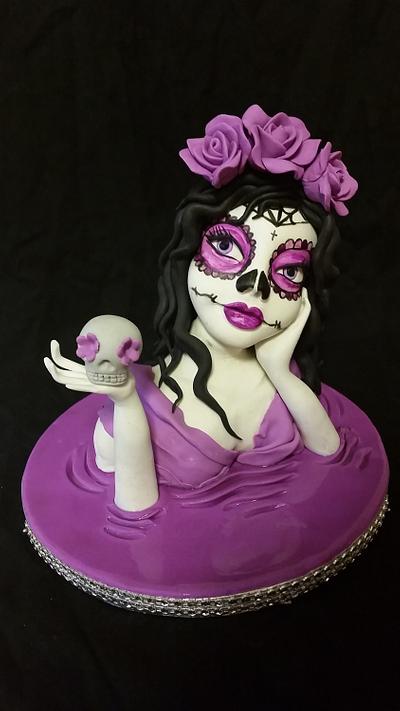 Sugar Skull Lady - Cake by Cacalicious