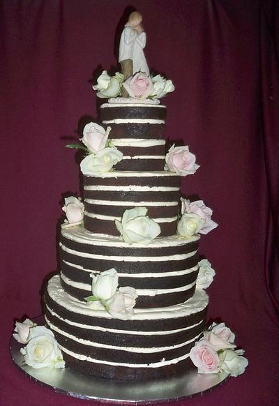 naked wedding cake - Cake by elisabethscakes