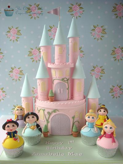 Princess Castle with Princess Cupcakes - Cake by Amanda’s Little Cake Boutique