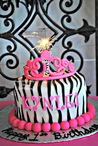 Zebra Princess ~ 1st Birthday - Cake by Sugar Sweet Cakes