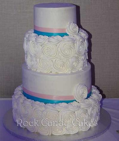 Butter Cream Rosette Wedding - Cake by Rock Candy Cakes