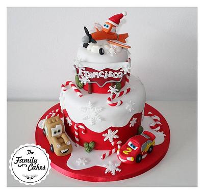 Cars and Planes Christmas Episode - Cake by TheFamilyCakes