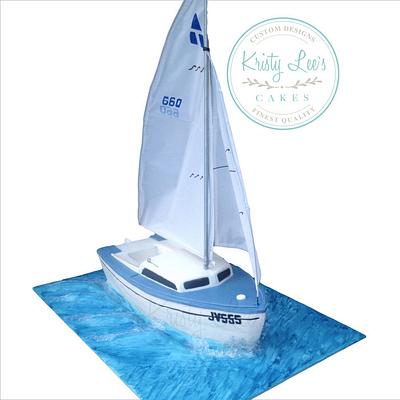 Hartley Sailing Boat Cake - Cake by Kristy How