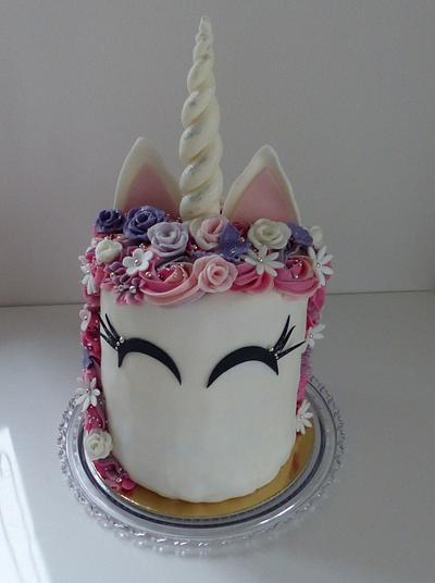 Pink-violet unicorn - Cake by cakesgs