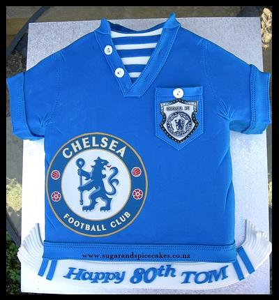Chelsea Football Jersey  - Cake by Mel_SugarandSpiceCakes