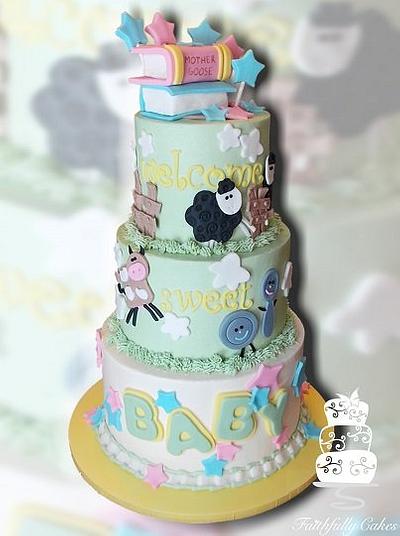 Nursery Rhymes Baby Shower - Cake by FaithfullyCakes