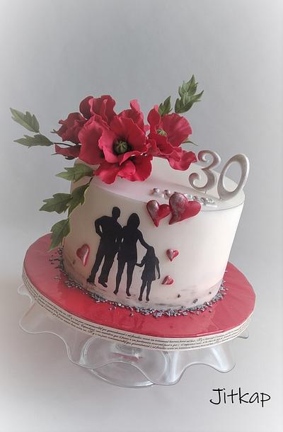 Birthday poppy cake - Cake by Jitkap