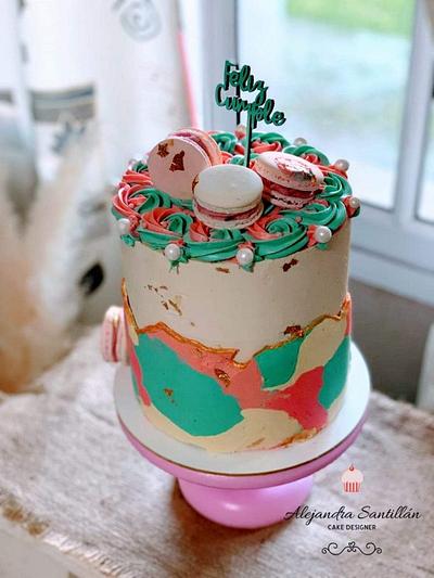 Pastel multicolor  - Cake by Alejandra Santillán