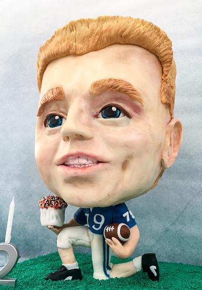College  Football Player Bobblehead - Cake by Jenny Kennedy Jenny's Haute Cakes
