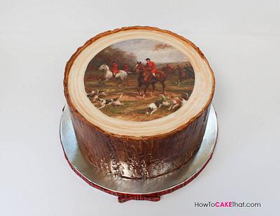 Fox Hunt Tree Stump Cake - Cake by Otchcakes