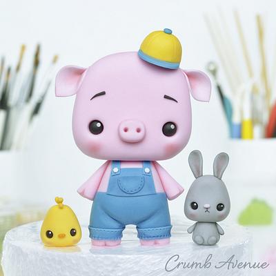 Piglet and His Friends - Cake by Crumb Avenue