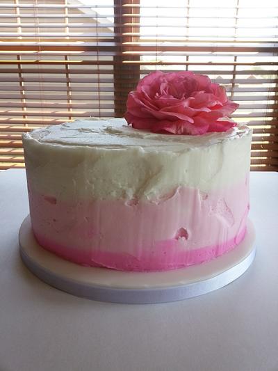 Single tier Ombre wedding cake  - Cake by Shawna