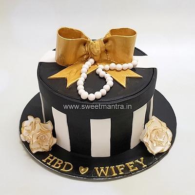 Gift box cake - Cake by Sweet Mantra Homemade Customized Cakes Pune