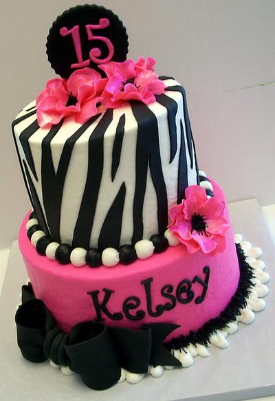 Zebra Birthday - Cake by Stephanie Dill