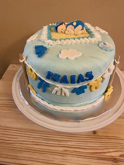 Baby Isaias's Clothes Line - Cake by Julia 