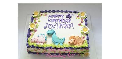 Girl Dinosaur Birthday - Cake by Donna Tokazowski- Cake Hatteras, Martinsburg WV