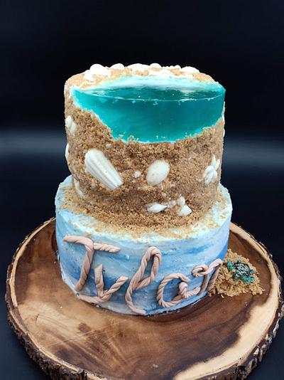 Beach-themed Jelly Cake - Cake by Cup N Cakes a la C'ART by Karen